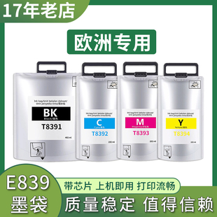 适用爱普生WF-R8590DTWF D3TWFC DTWFC墨盒EPSON T8391颜料墨水袋