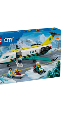 LEGO乐高城市系列60465紧急空中救护飞机拼搭积木益智玩具正品