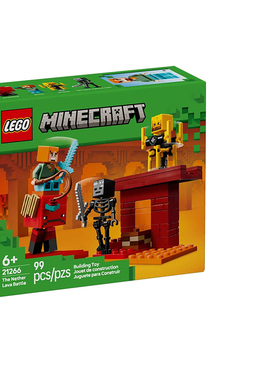 LEGO乐高我的世界系列21266下界熔岩湖之战男女儿童拼装积木玩具