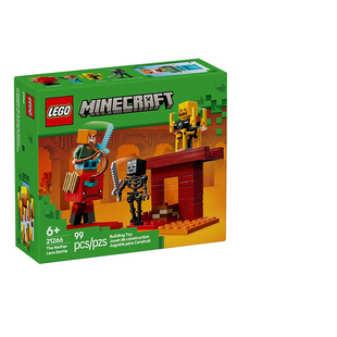 LEGO乐高我的世界系列21266下界熔岩湖之战男女儿童拼装积木玩具