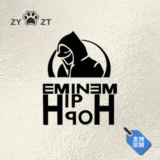 Eminem埃米纳姆嘻哈hip-hop硬核镂空汽车贴纸反光后窗改装车贴