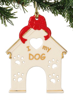 Cershar lenox我爱我的小狗狗陶瓷家居装饰吊饰 圣诞树挂件挂饰