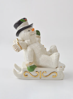 出口滑雪橇陶瓷儿童房圣诞节礼物