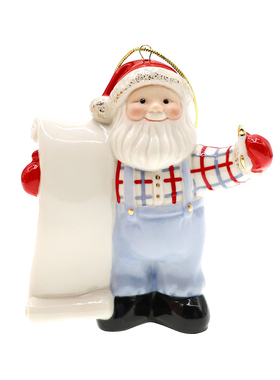 Cershar Lenox 圣诞节 圣诞老人陶瓷装饰摆件圣诞树挂件挂饰礼物