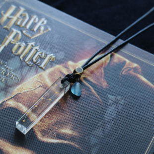 北斗七星项链男款潮流高级感补金水天然黑曜石海蓝宝白水晶吊坠女