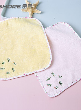 22/24cm 4条装金号纯棉方巾 非常小 比手掌大一圈 擦嘴帕子 全棉