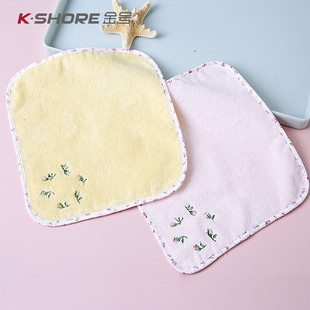 22/24cm 4条装金号纯棉方巾 非常小 比手掌大一圈 擦嘴帕子 全棉