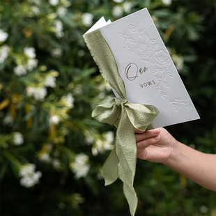 美美喜品烫金ins结婚宣言本婚礼誓言卡书致辞新郎卡片创意手写