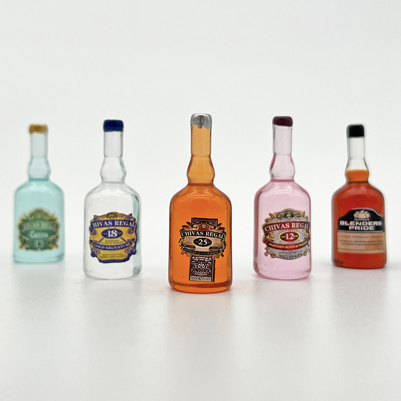跨境立体小瓶子洋酒瓶仿真食玩奶