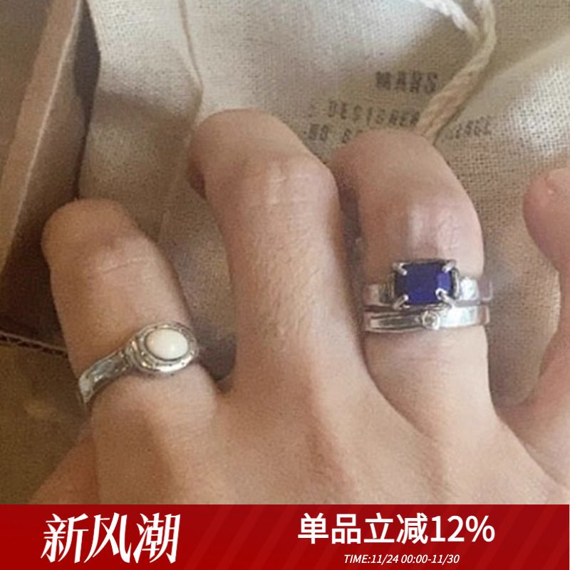 MARS25女纯银复古天然石截止至