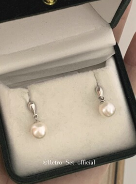 「小银坠」925银极简天然淡水珍珠法式水滴设计温柔简约轻奢耳环