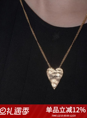 SOUHAIT纯银女磨砂项链重工