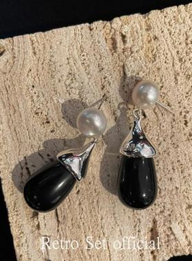 「清冷美人」sophie buhai优雅复古小众水滴简约高级ins珍珠耳环