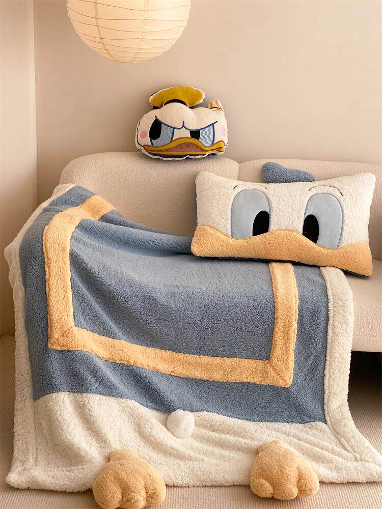 도넛 햄버거 두꺼운 양고기의 벨벳 담요 소파 던지기 담요 캐주얼 담요 산호 벨벳 사무실 낮잠 담요