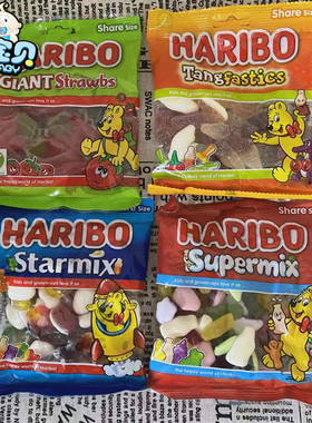 现货 英国HARIBO哈瑞宝混合水果小熊软糖QQ弹果汁橡皮糖酸甜味