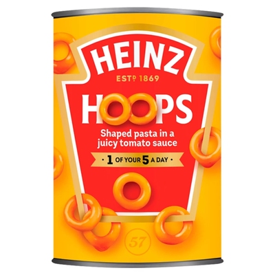 现货 英国亨氏Heinz pasta hoops番茄罐头意大利面400g