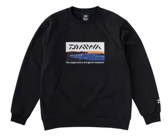 23新款DAIWA达亿瓦DE-8723海岸绘图圆领舒适长袖卫衣路亚钓鱼服