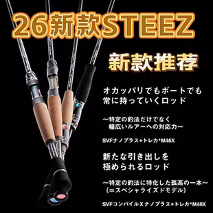 26款DAIWA达瓦STEEZ RC史帝兹竞技四弟子Real Control路亚竿C67M