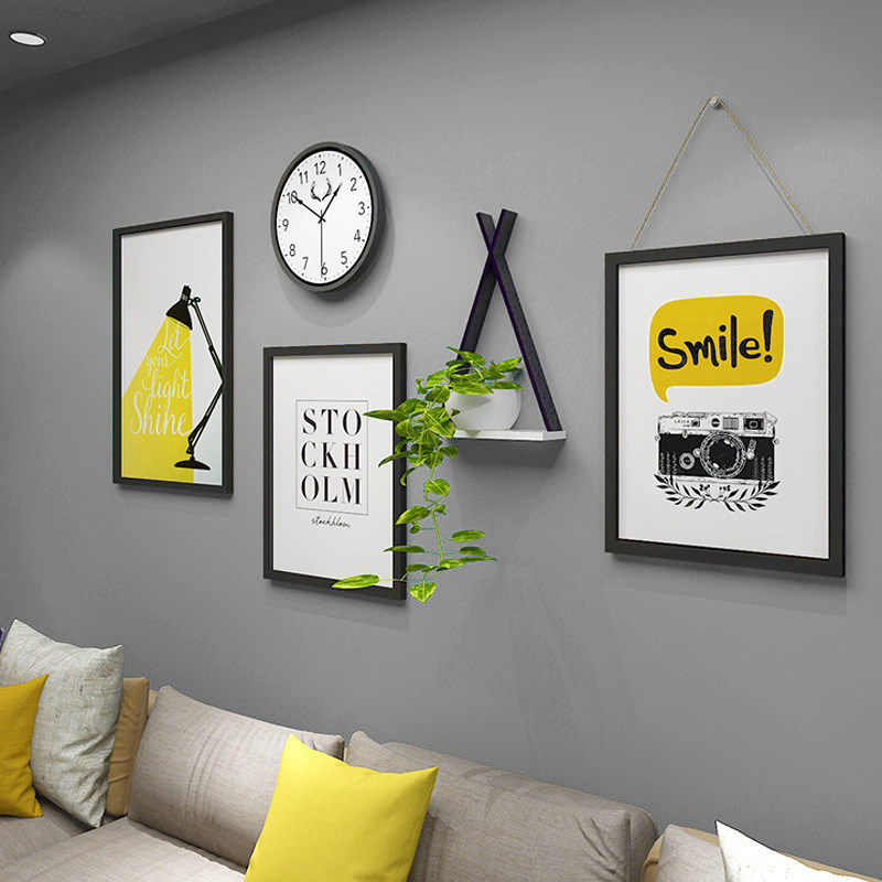 Northern Europe a living room sofa Walls painted Nordic ins table wall Hanging picture clocks and watches Decorative painting Punch holesin the Home accessories , Decorative painting , Modern decorative painting  category - from Buy2taobao.com to provide professional Taobao agent buy service