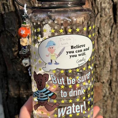 美式复古印花y2k女孩大容量水杯