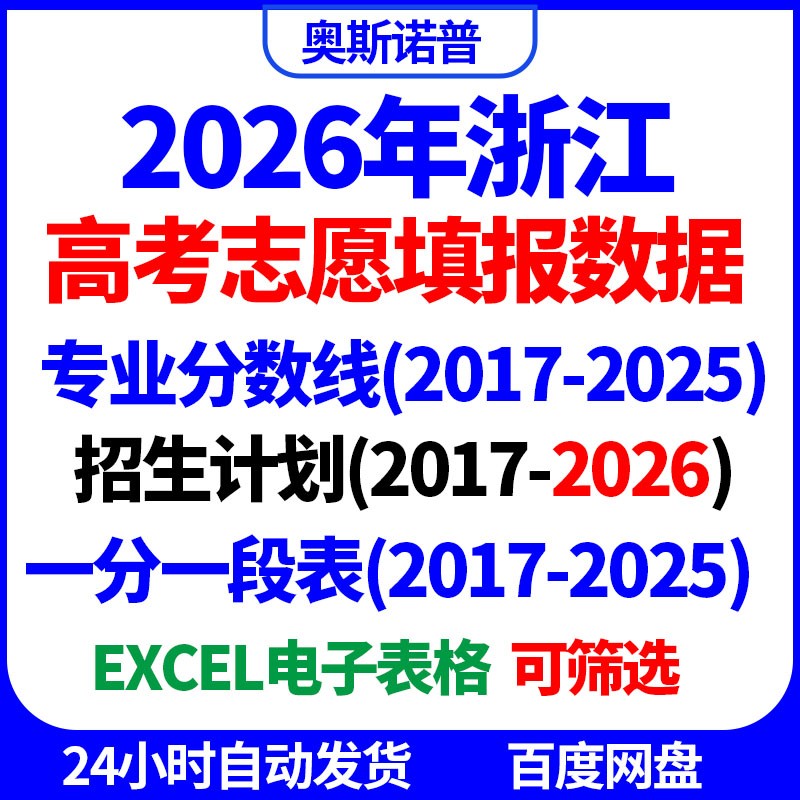 2026招生计划已更新浙江高考志愿填报专业录取分数线一分一段表