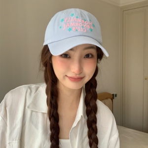 糖果女孩~新款字母宽檐软顶鸭舌帽夏季户外遮阳防晒显脸小棒球帽