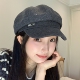 新款 秋冬毛呢保暖水钻气质贝雷帽女韩系复古时尚 百搭显脸小八角帽
