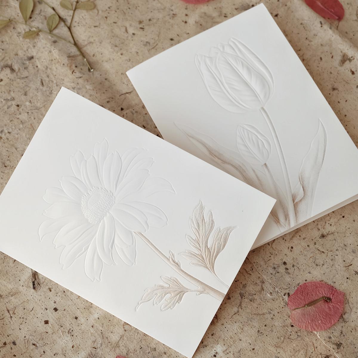 贺卡生日情侣祝福创意简约高级植物花卉主题卡片diy手写明星片