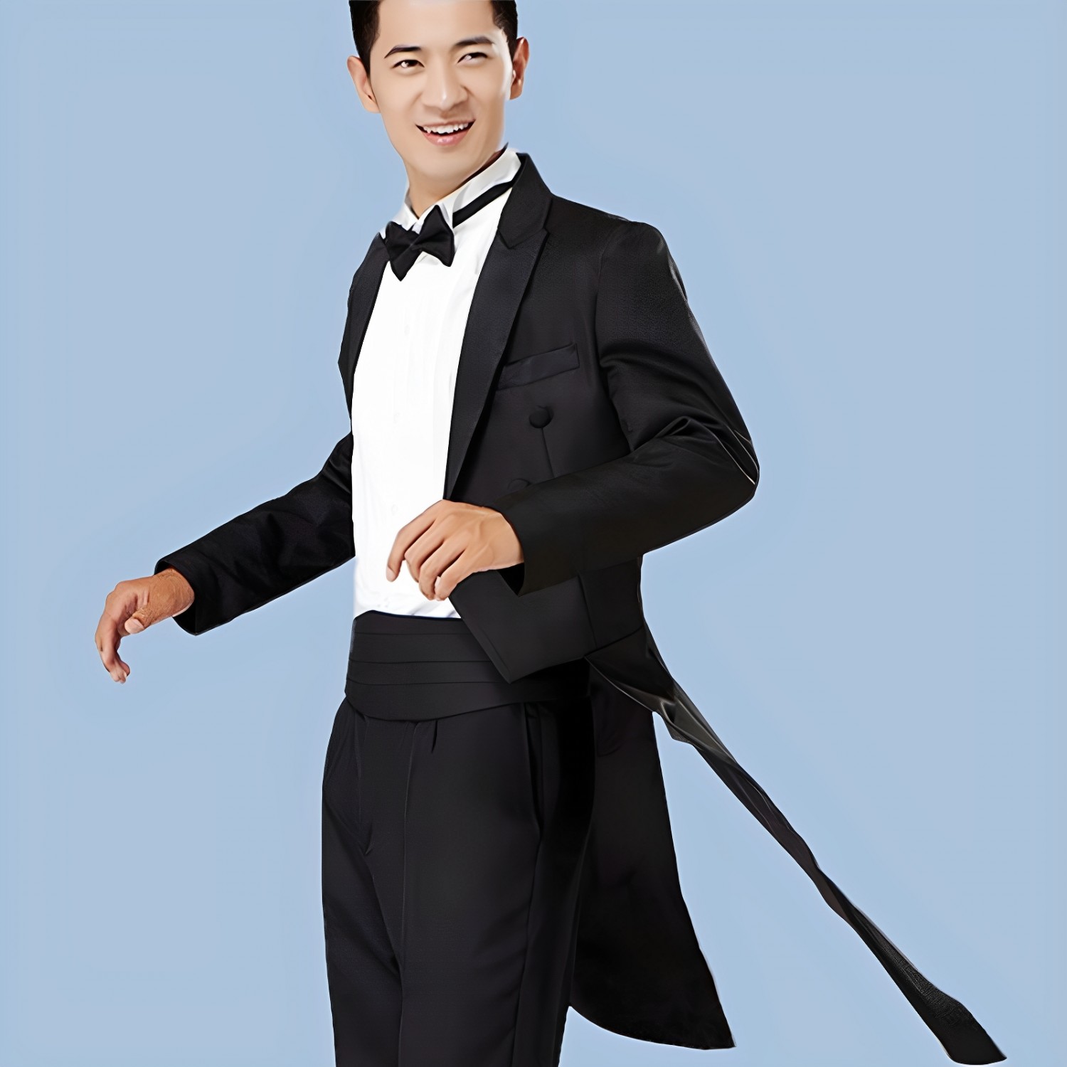 合唱指挥演出服燕尾服西服套装男歌手新郎礼服主持人魔术表演舞蹈