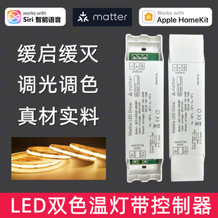 Matter苹果家庭Homekit直连智能LED灯带控制器双色温驱动调光调色