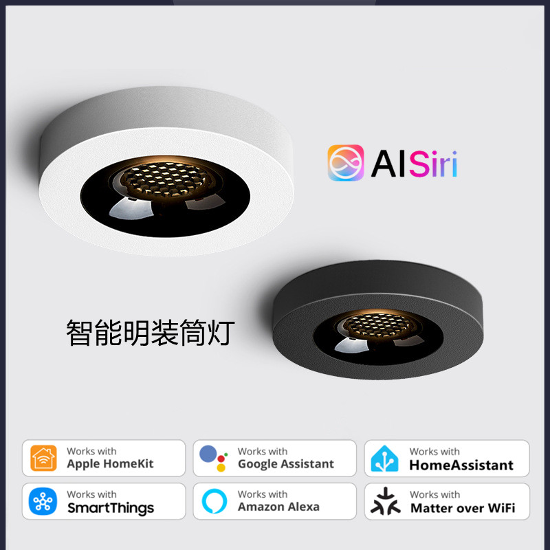 Matter苹果homekit超薄明装射灯
