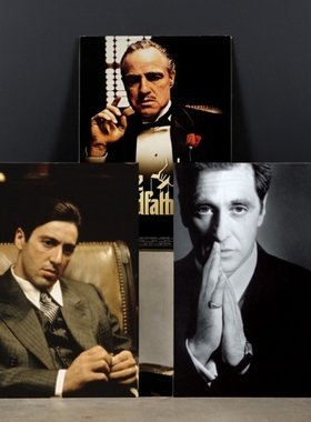 客厅装饰画教父The Godfather电影艺术海报黑帮经典海报