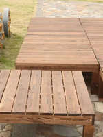 Outdoor anti-corrosion wooden floor, terrace assembly, garden courtyard platform, carbonized waterproof platform, balcony, outdoor rooftop thumbnail 3