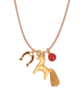 现货工厂直销亚马逊跨境专供小马多吊坠长项链女2026年新款毛衣链