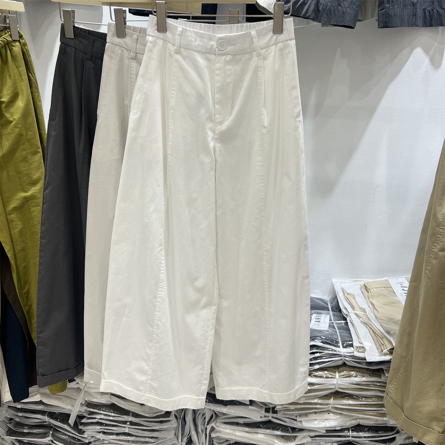 复古卷边九分西装阔腿裤女欧洲站2026夏装新款欧货女装休闲裤子潮