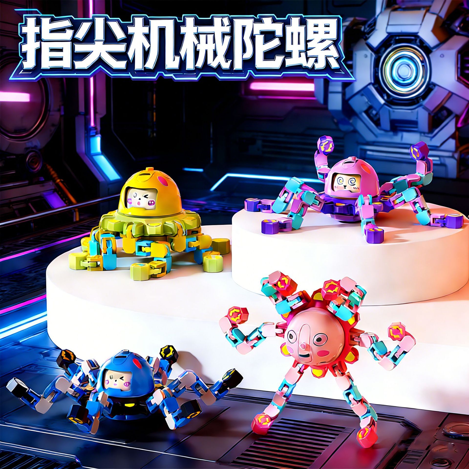 百变变脸陀螺六一儿童节机械陀螺