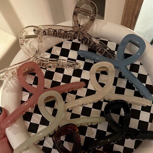 15CM大号抓夹 ins夹子高级感果冻发抓夹后脑勺复古气质鲨鱼夹发卡