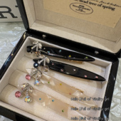 韩国新款 樱桃Color点钻醋酸发夹百搭侧边夹轻奢时尚 刘海碎发夹