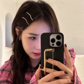 敲简约 冷淡风一字夹 日韩金属曲线不规则发夹侧边刘海夹发饰ins