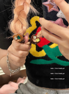 bling~吼闪呀！我爱啦！水钻发绳高马尾头绳麻花辫皮筋弹力发饰女