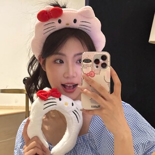 可爱毛绒猫咪发箍女洗脸化妆压发头箍甜美少女高颅顶ins头饰