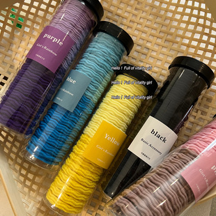 好多颜色喔 绳 高马尾弹力发绳发圈基础头绳 桶装 又来一个升级款