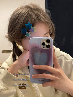 醋酸五角星发夹侧边刘海夹鸭嘴发卡发饰 钟意满分 店内同款 升级