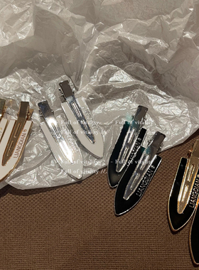 MONA金属高级感黑白色鸭嘴刘海侧边夹鸭嘴夹美妆无痕发夹女发饰