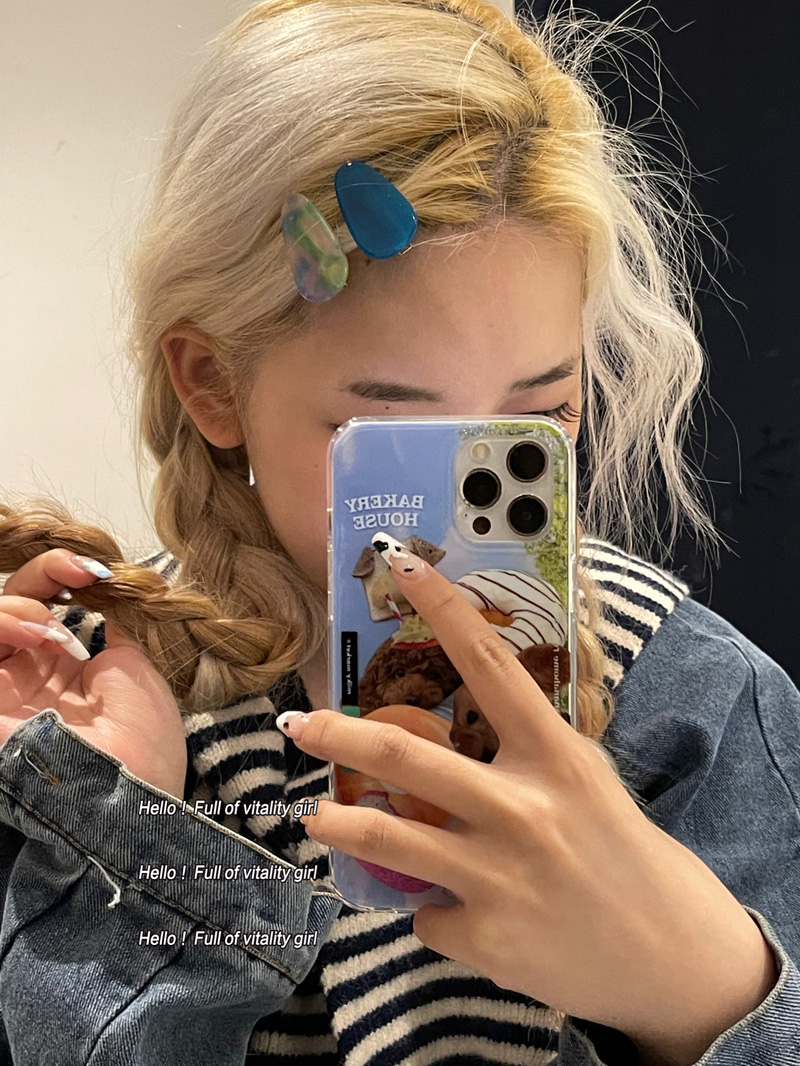 边夹少女简约醋酸水滴夹