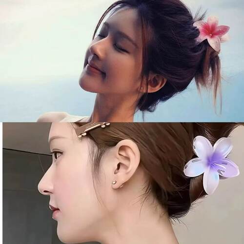 赵露思同款甜美水钻花朵抓夹