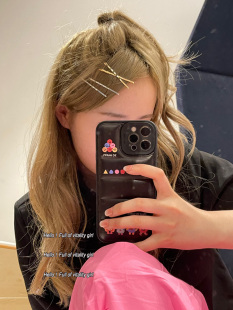 敲简约 简约金属一字夹波浪侧边刘海碎发夹发卡发饰女 冷酷拽姐