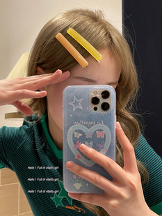 快乐在不经意间 气满满自制果冻色醋酸一字夹侧边刘海鸭嘴夹女 元