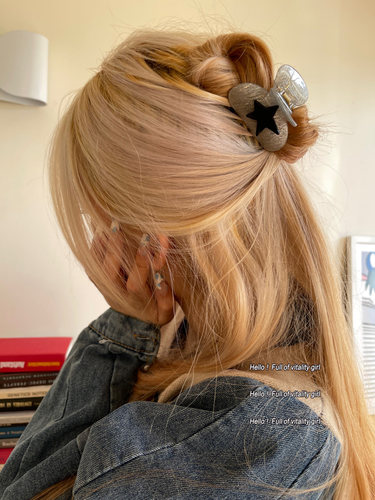 抓夹私藏甜酷五角星顶夹