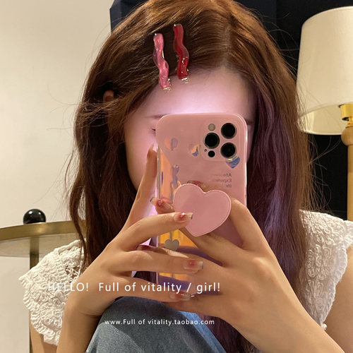 一字夹刘海夹复古透明波浪